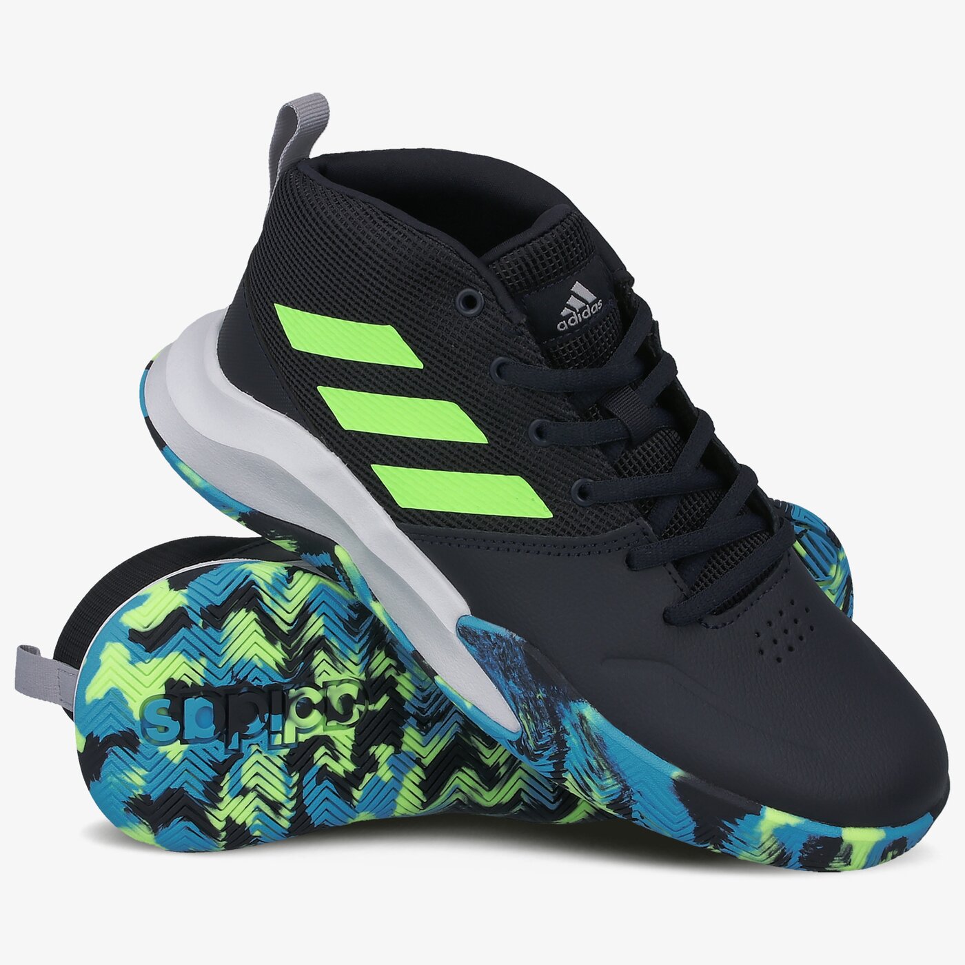 Buty dziecięce do koszykówki ADIDAS OWNTHEGAME K WIDE fw4566 kolor granatowy