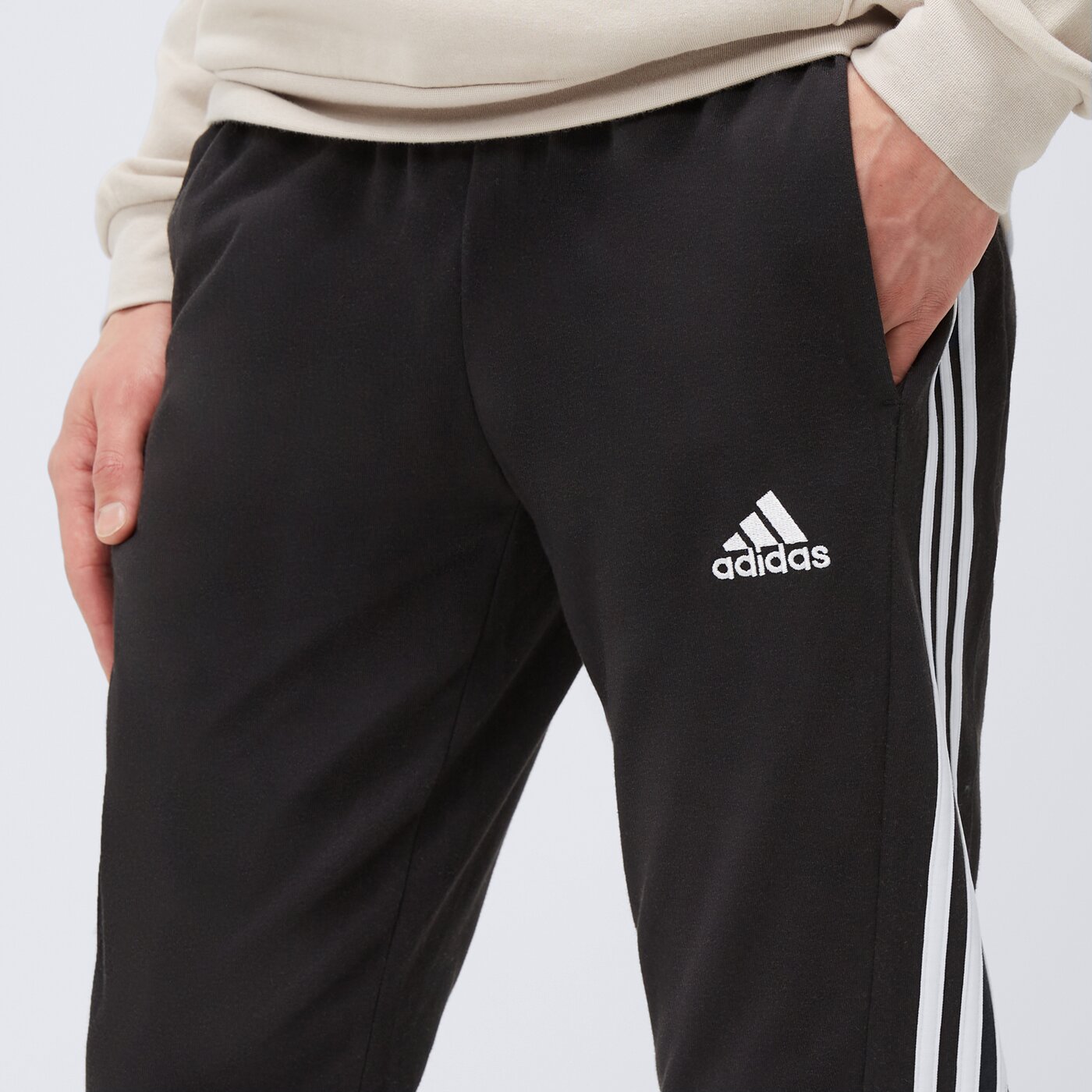 Spodnie dresowe męskie ADIDAS SPODNIE M 3S SJ TO PT ic0044 kolor czarny