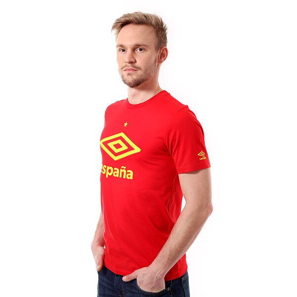 Koszulka męska UMBRO T-SHIRT 2014 ESPANA FLAG 62338uclr kolor czerwony