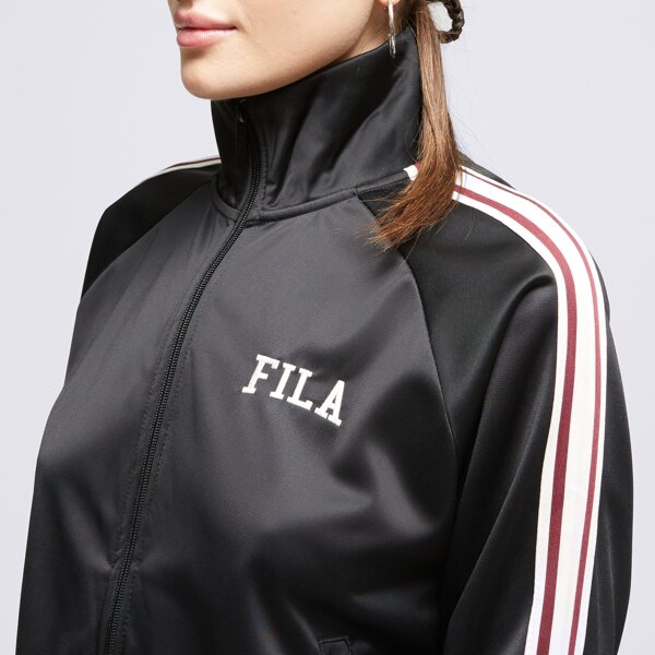 Bluza damska FILA BLUZA Z KAPTUREM STRIPE PLY JKT BK/PK koablk kolor czarny