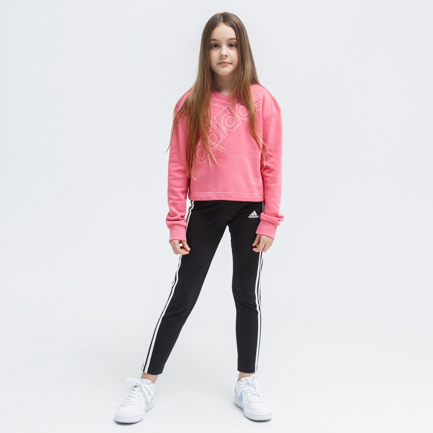 Bluza dziecięca ADIDAS BLUZA G LOGO SWT gn3957 kolor różowy