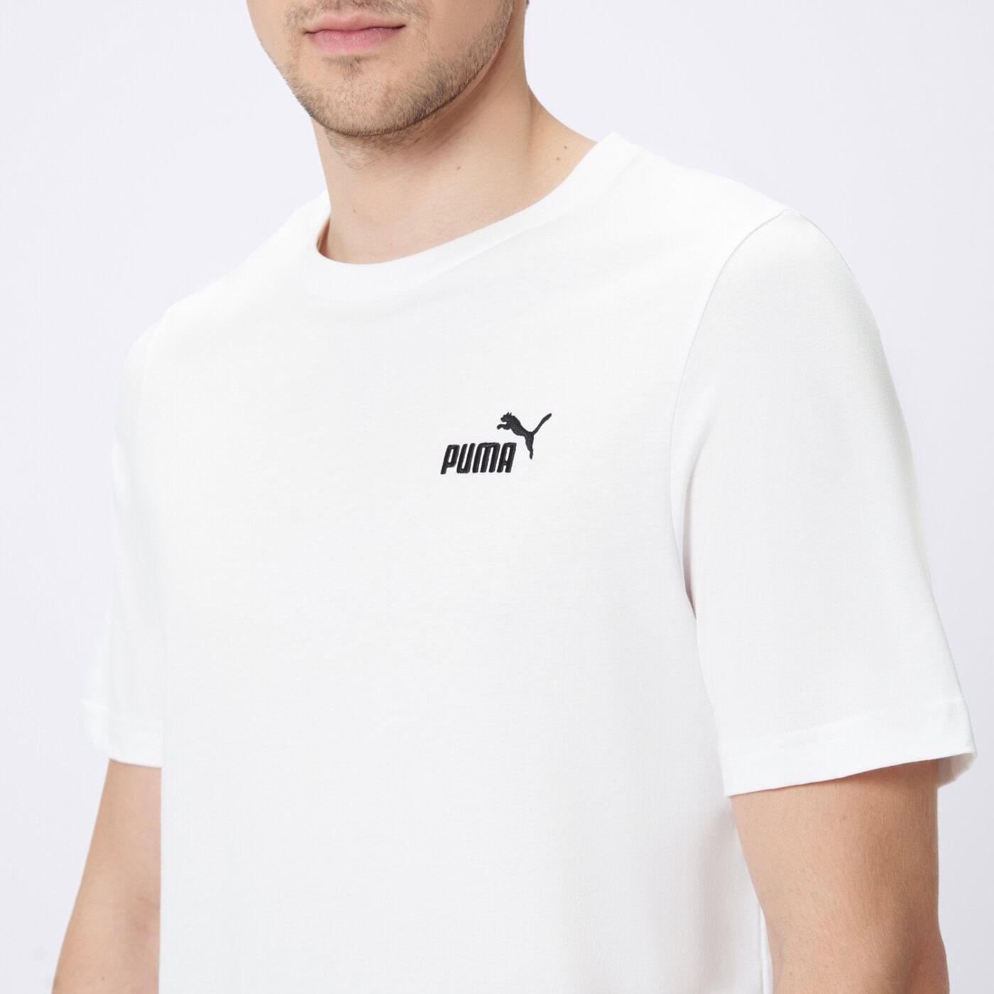 Koszulka męska PUMA T-SHIRT ESS SMALL NO. 1 LOGO 68253402 kolor biały