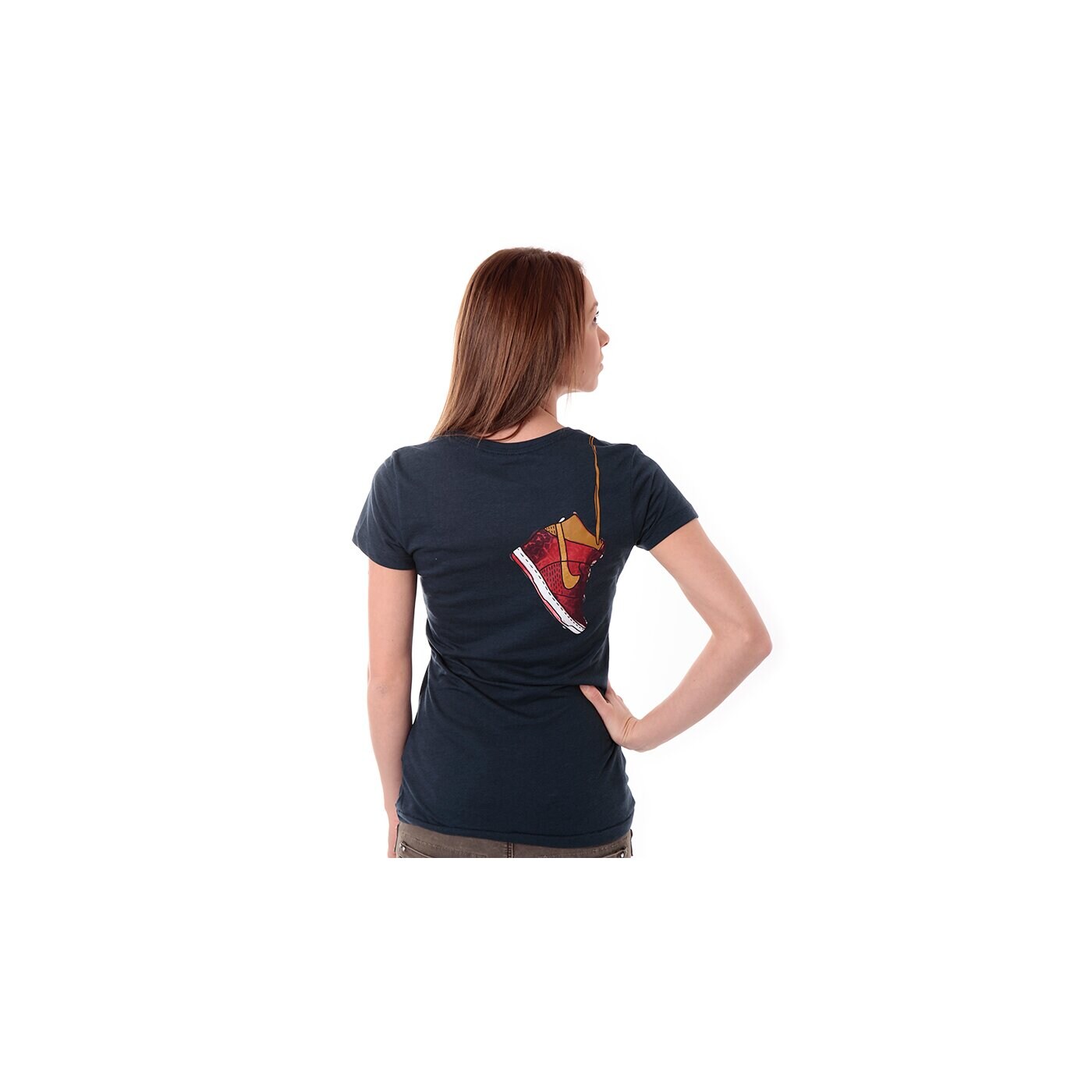 Koszulka damska NIKE T-SHIRT NIKE TEE-SKY HIGH 575659442 kolor granatowy