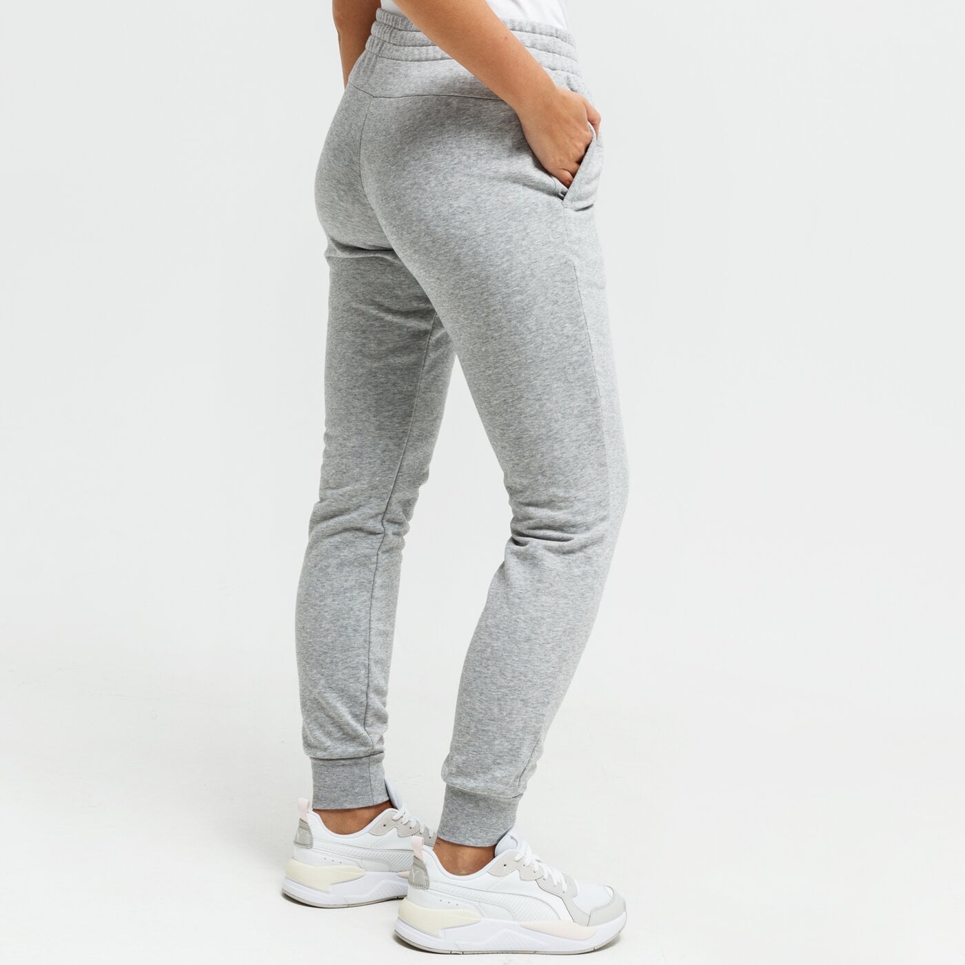 Spodnie dresowe damskie ADIDAS SPODNIE W E PLN du0701 kolor szary