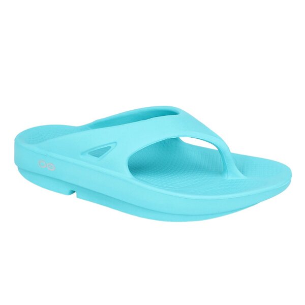 Klapki damskie OOFOS OORIGINAL THONG 1000aquaw kolor niebieski