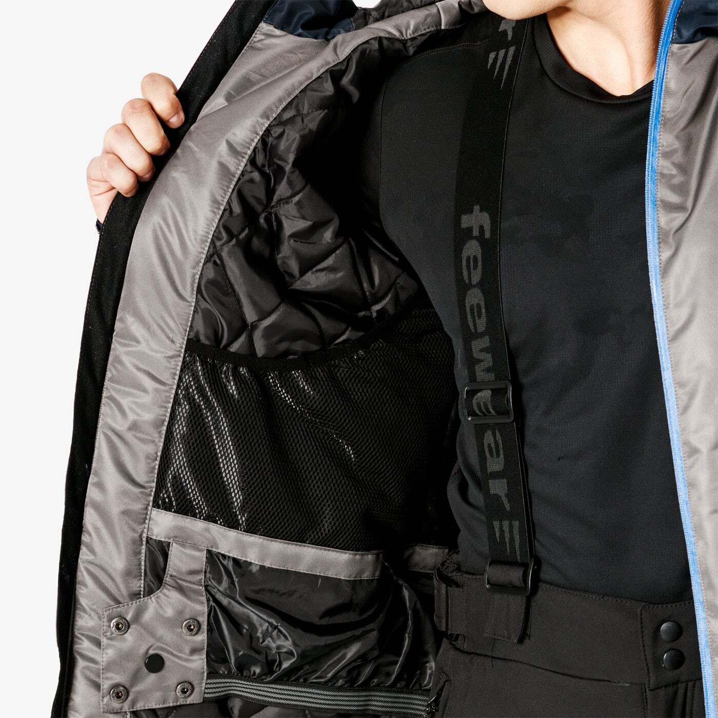 Kurtka zimowa męska FEEWEAR KURTKA NARCIARSKA ICICLE fw38kum52002 kolor szary