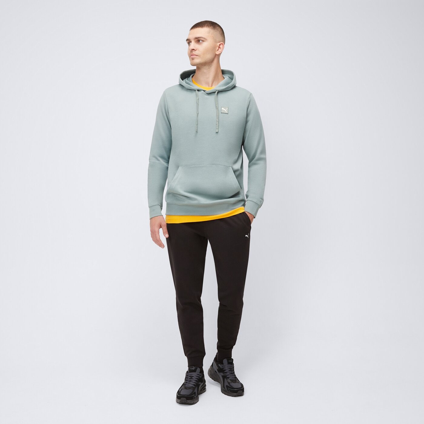 Bluza męska PUMA BLUZA Z KAPTUREM ESS ELEVATED 68472830 kolor zielony