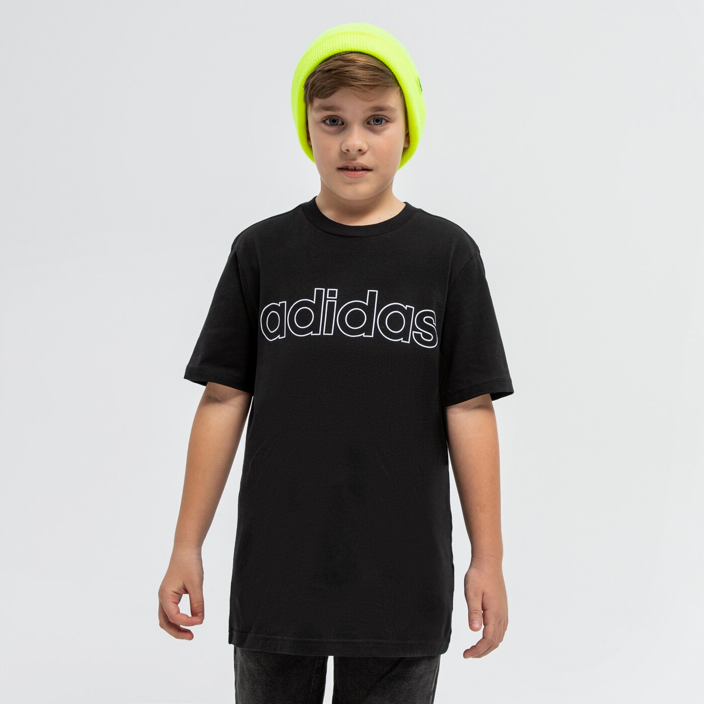 Koszulka dziecięca ADIDAS T-SHIRT SS B LIN T BOY gn4006 kolor czarny