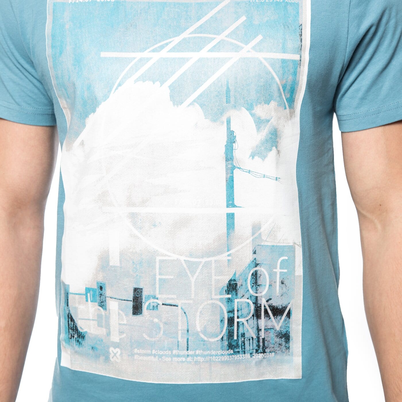 Koszulka męska FEEWEAR T-SHIRT KIMITO fw16tsmpr075 kolor niebieski