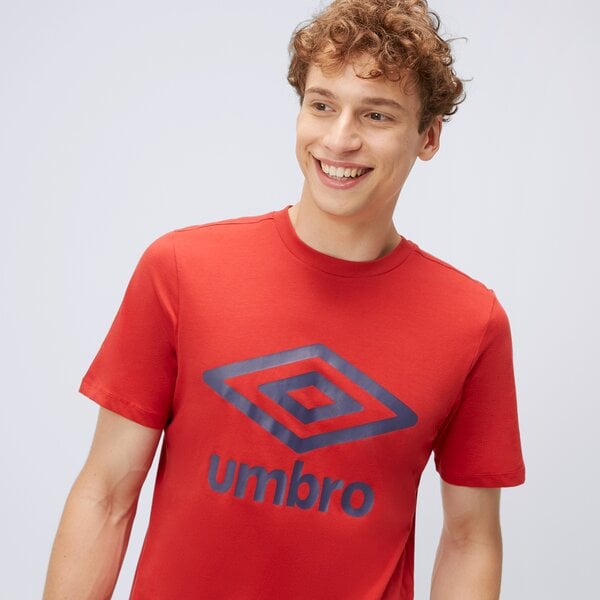 Koszulka męska UMBRO T-SHIRT FW LARGE LOGO COTTON 65352u-lkg kolor czerwony