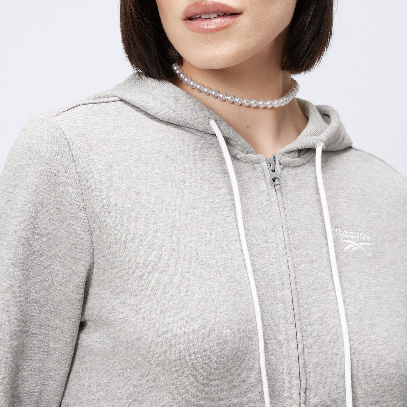 Bluza damska REEBOK BLUZA ROZPINANA Z KAPTUREM RI SL FRENCH TERRY FZ 100071708 kolor szary