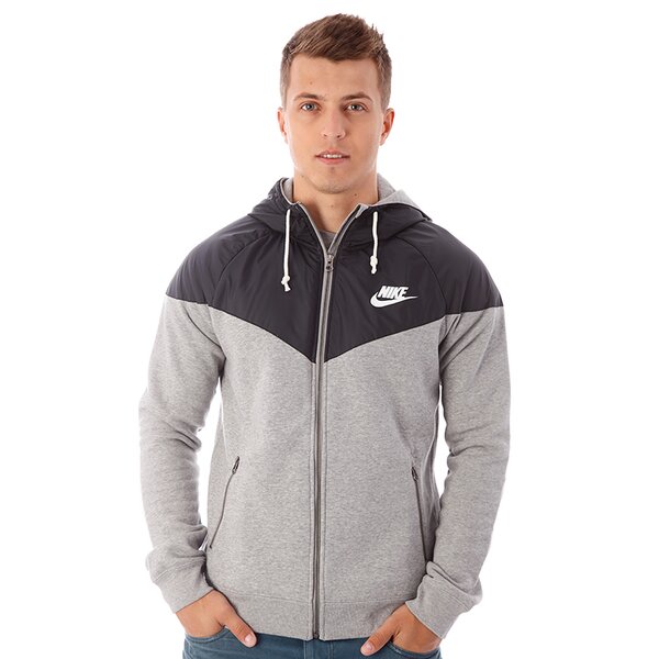 Bluza męska NIKE BLUZA RU OVERLAY FLEECE 546360060 kolor szary