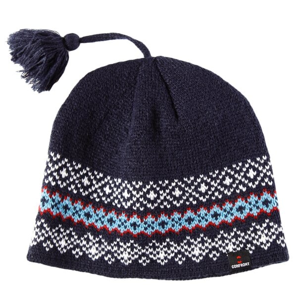 Czapka zimowa damska CONFRONT CZAPKA POM-POM DARK PATTERN BEANIE cf33cau26 kolor multicolor