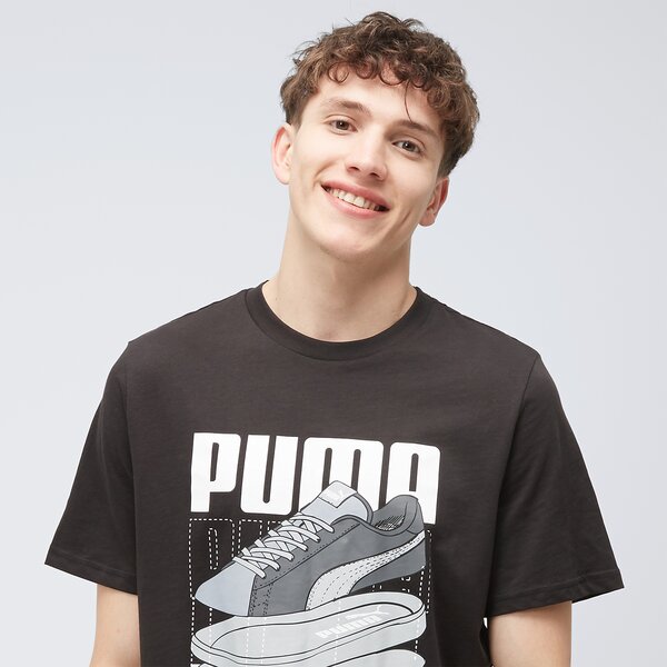 Koszulka męska PUMA T-SHIRT SS GRAPHICS SNEAKER 677186 01 kolor czarny