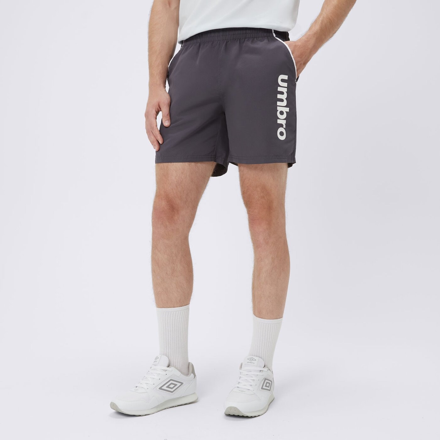 Spodenki męskie UMBRO SZORTY JETT ul125szm90002 kolor szary