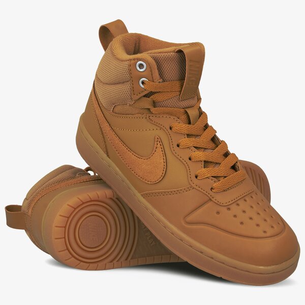 Buty dziecięce NIKE COURT BOROUGH MID 2 BOOT (GS) bq5440-700 kolor brązowy