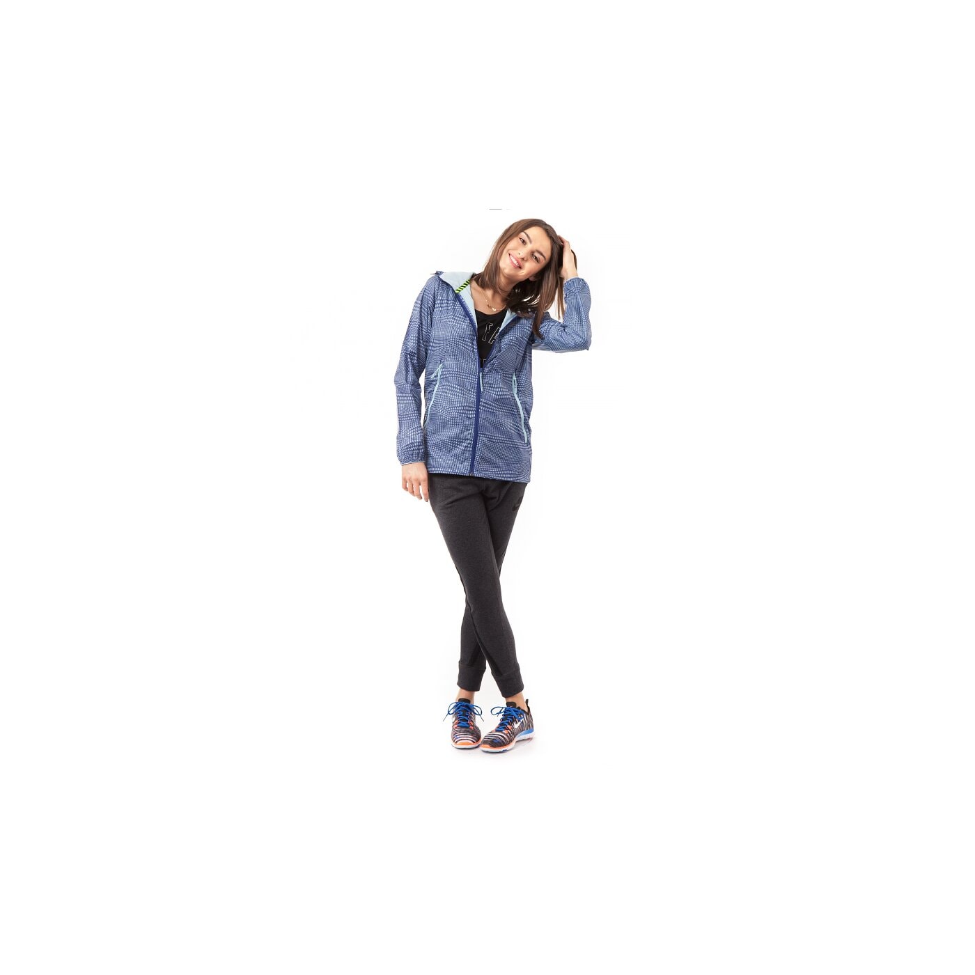 Kurtka przejściowa damska NIKE KURTKA RU FLY WINDRUNNER 644158455 kolor niebieski