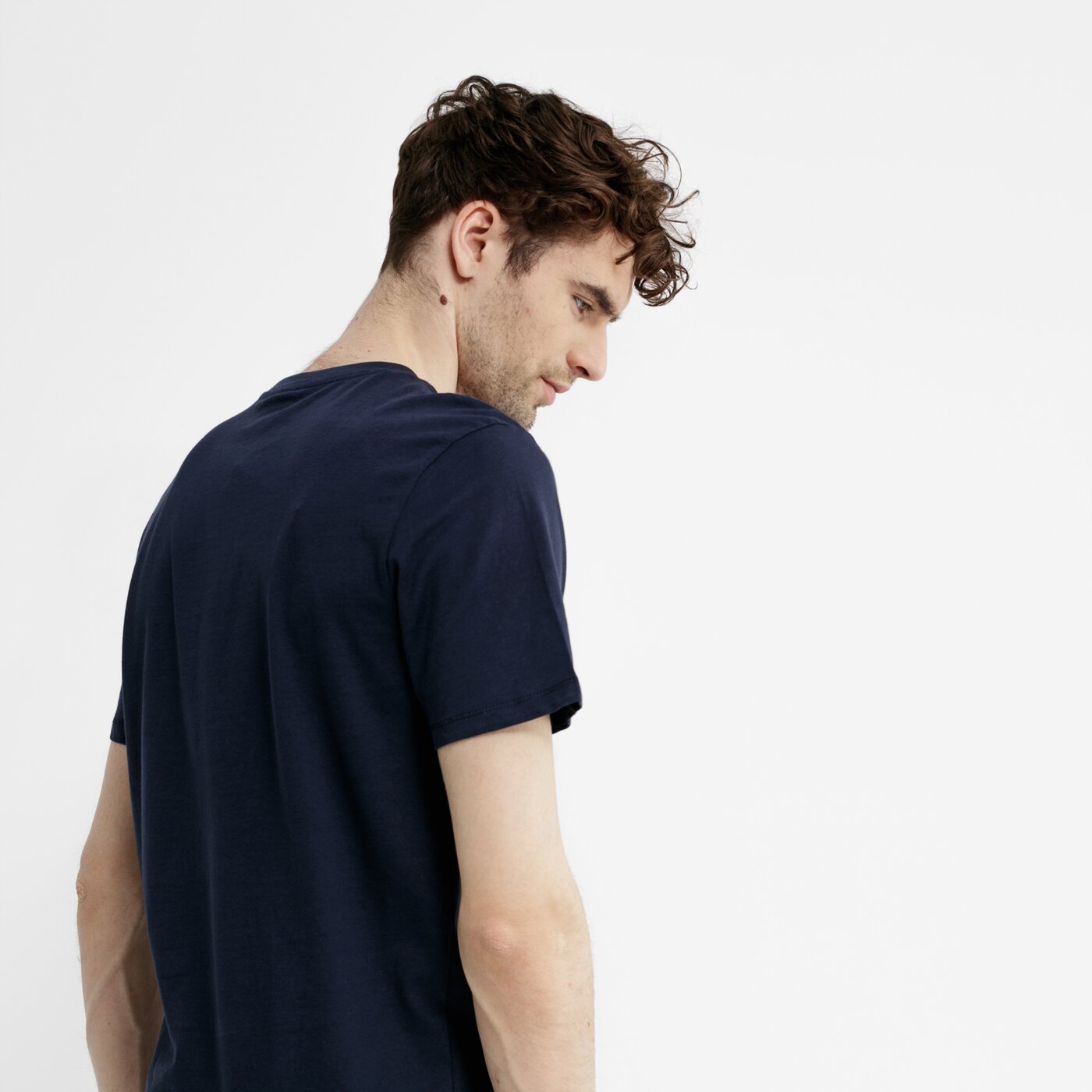 Koszulka męska UMBRO T-SHIRT SS FW SMALL LOGO COTTON 65353u-y70 kolor granatowy