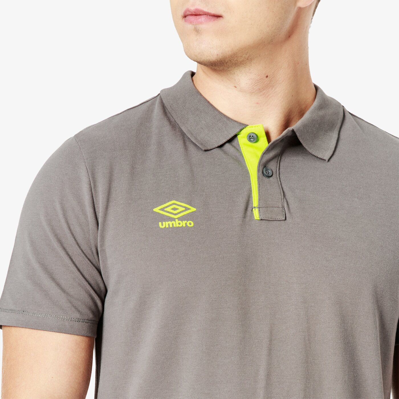 Koszulka polo męska UMBRO POLO FW PIQUE 65095u-fwv kolor szary
