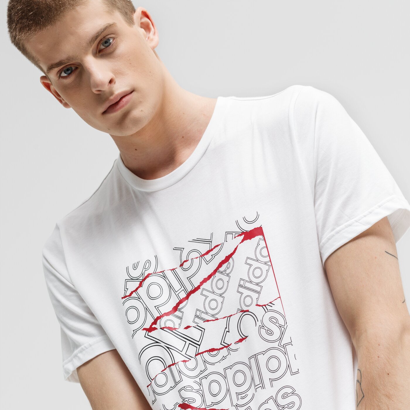 Koszulka męska ADIDAS T-SHIRT SS M BG GRFX T ei4589 kolor biały