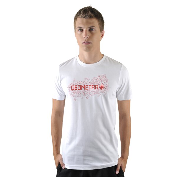 Koszulka męska UMBRO T-SHIRT GEOMETRA GRAPHIC CVC TEE 60799uzoc kolor biały