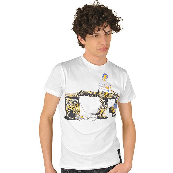 Koszulka męska BENCH T-SHIRT ONE TWOS bmga2276wh001 kolor biały