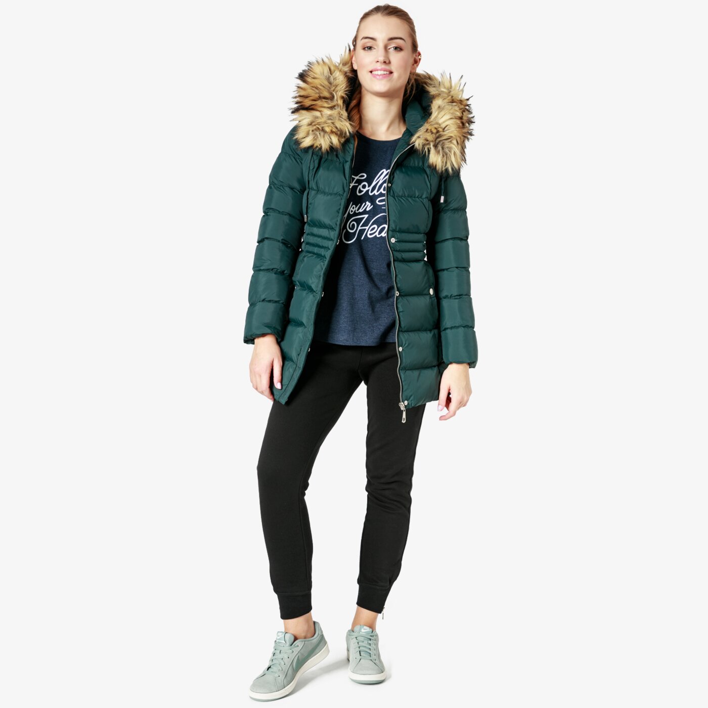 Kurtka zimowa damska FEEWEAR KURTKA JOYFUL fwp38kud04001 kolor zielony