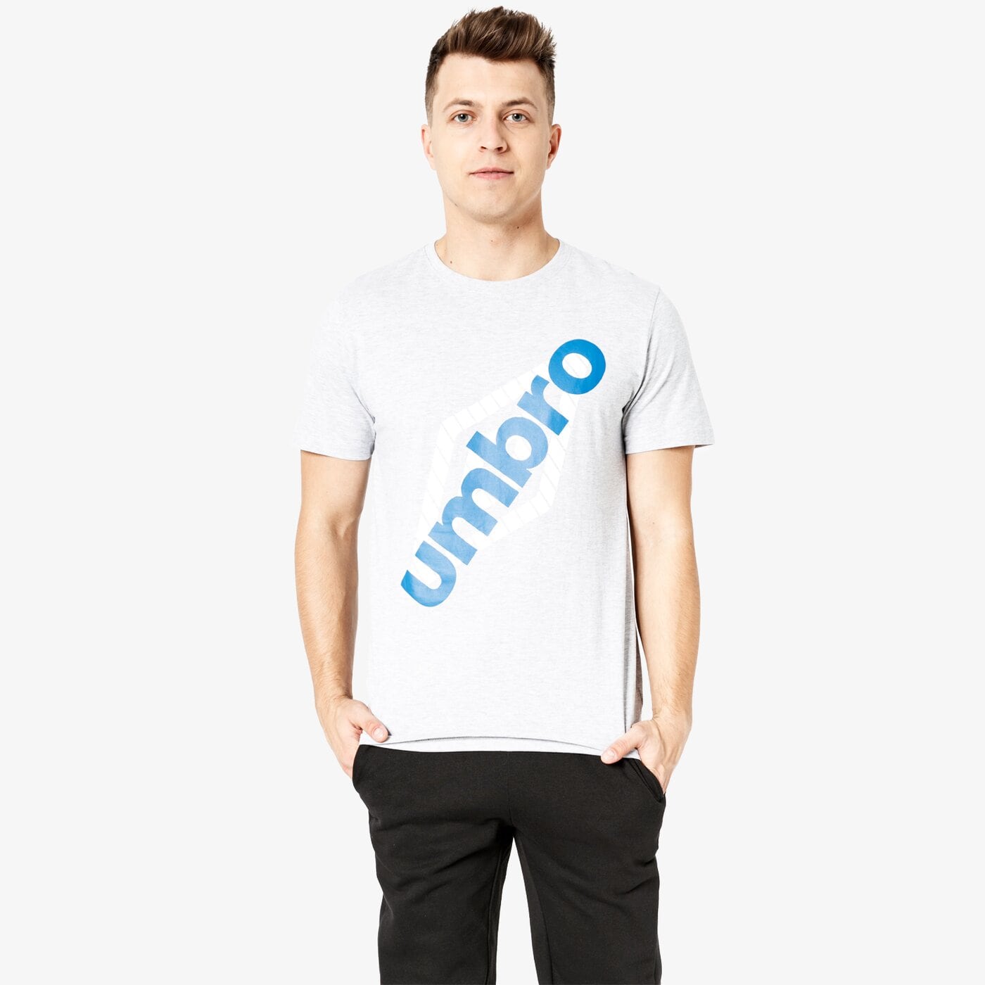 Koszulka męska UMBRO T-SHIRT SS STRENGTH ul38tsm42001 kolor szary