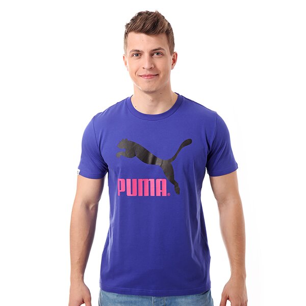 Koszulka męska PUMA T-SHIRT NO. 1 LOGO TEE 56446555 kolor granatowy