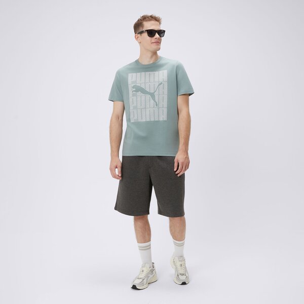 Koszulka męska PUMA T-SHIRT GRAPHICS PUMA WORDING 68482530 kolor zielony
