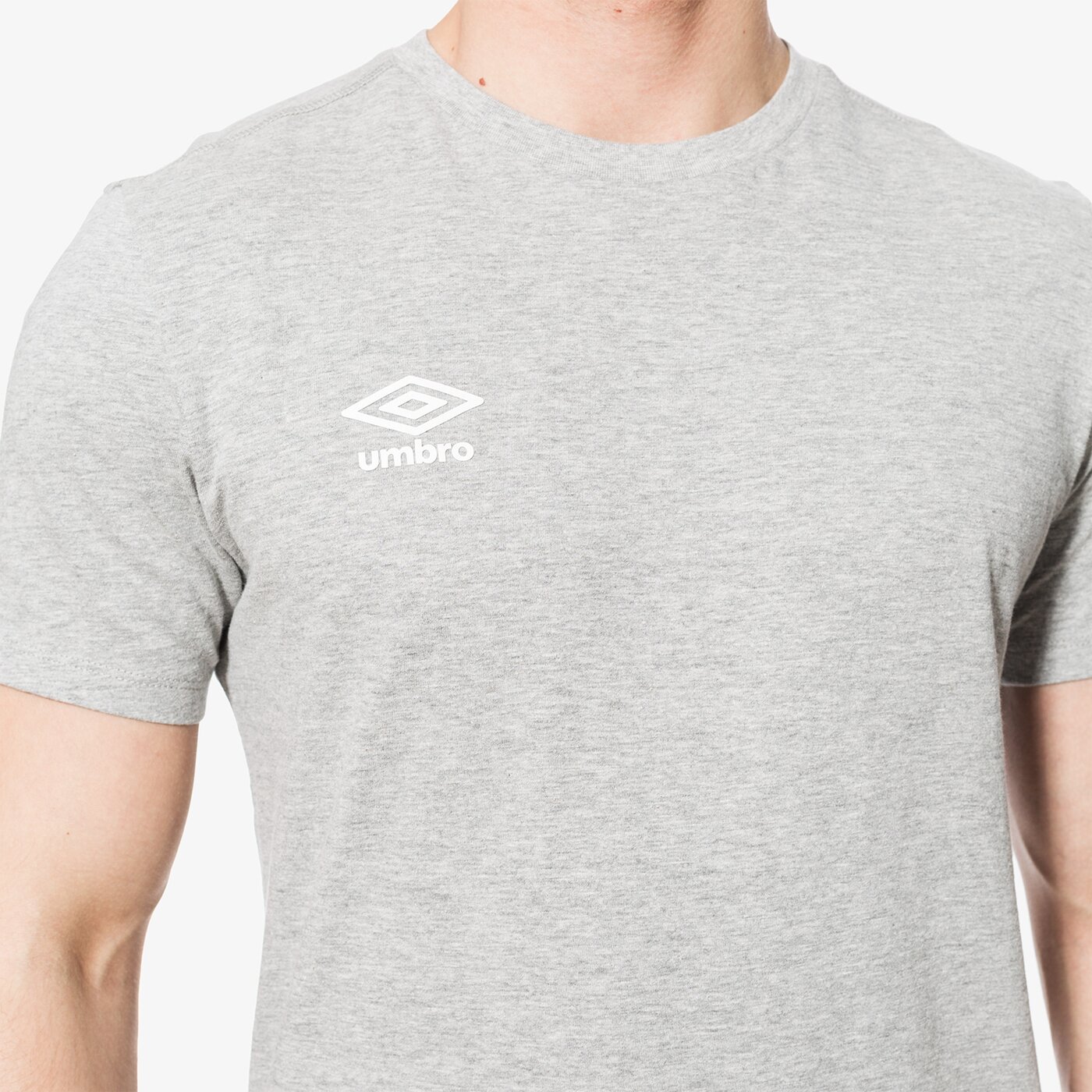 Koszulka męska UMBRO T-SHIRT SS COTTON SMALL LOGO 64887up12 kolor szary