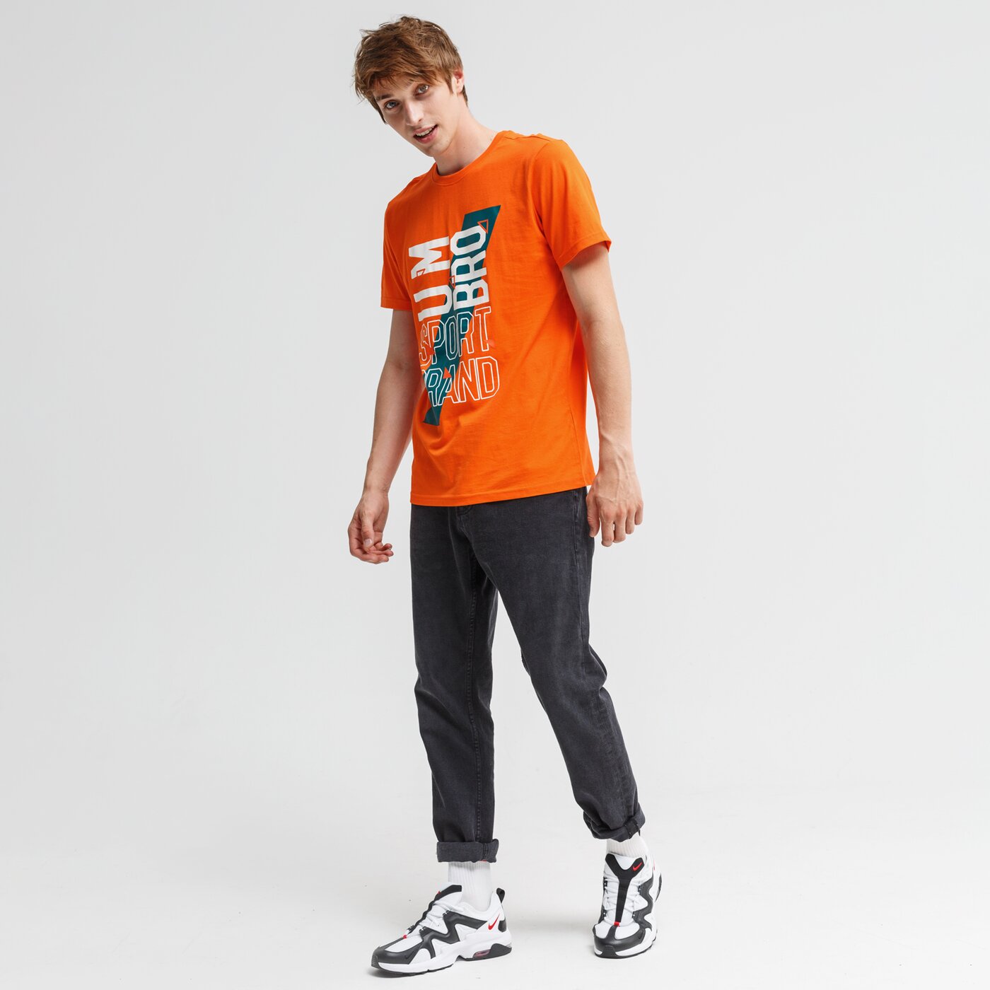 Koszulka męska UMBRO T-SHIRT ALGO ul120tsm36002 kolor pomarańczowy