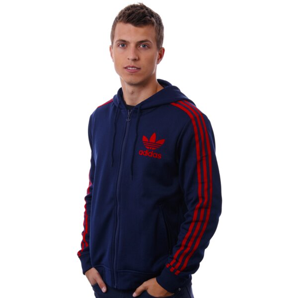 Bluza męska ADIDAS BLUZA   ADI HOODED FLOC x52982 kolor granatowy