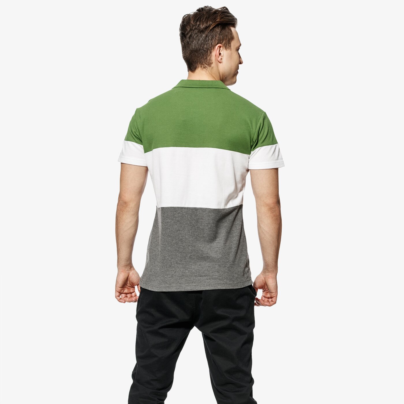 Koszulka polo męska UMBRO POLO BRUCE ul18pom05001 kolor zielony