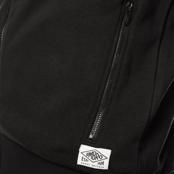 Bluza męska UMBRO BLUZA FULL ZIP HOODED 64112u060 kolor czarny