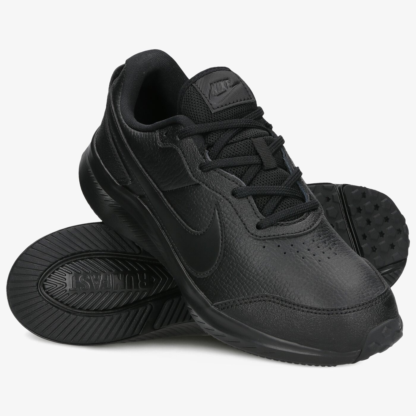 Buty do biegania dla dzieci NIKE VARSITY LEATHER cn9146-001 kolor czarny