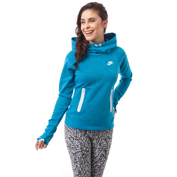 Bluza damska NIKE BLUZA TECH FLEECE HOODIE 642663413 kolor niebieski
