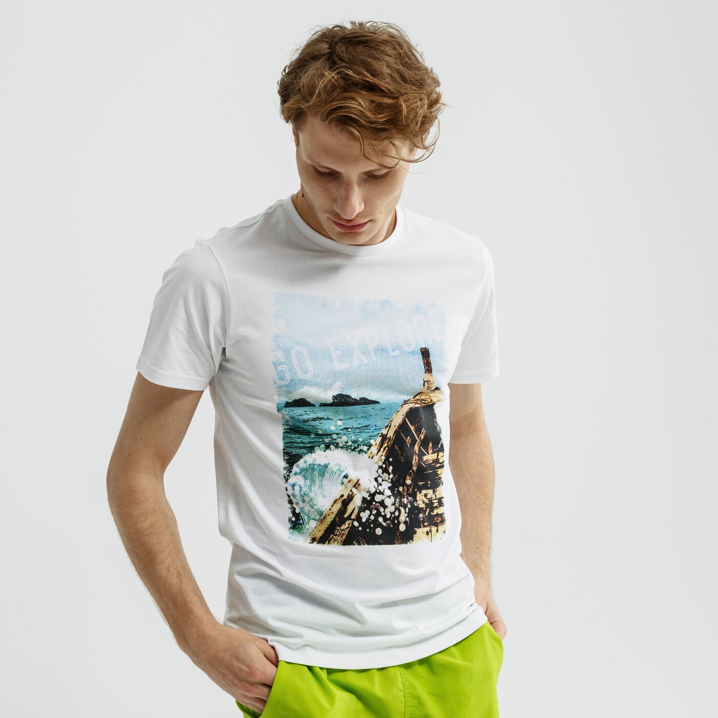 Koszulka męska FEEWEAR T-SHIRT SS TEMUCO fw19tsm55001 kolor biały