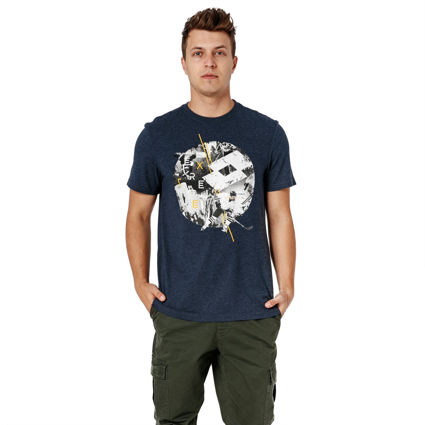 Koszulka męska LOTTO T-SHIRT SS HOCKEY lo38tsm30002 kolor granatowy