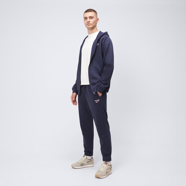 Bluza męska REEBOK BLUZA ROZPINANA Z KAPTUREM IDENTITY SL FLEECE FZ 100202861 kolor granatowy