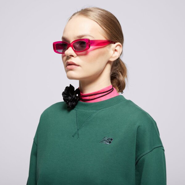 Bluza damska NEW BALANCE BLUZA ATHLETICS FRENCH TERRY CREW wt41500nwg kolor zielony