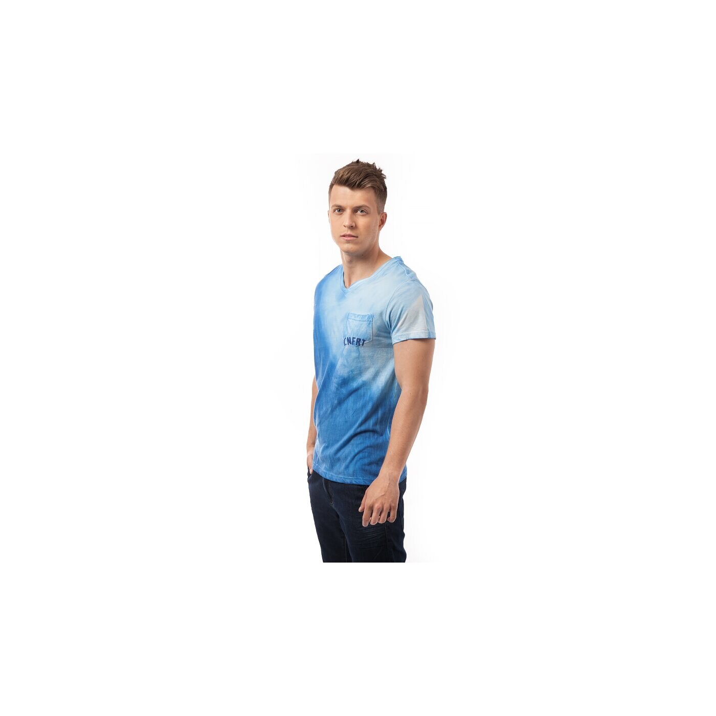 Koszulka męska CONFRONT  T-SHIRT AOSTO cf15tsm08001 kolor niebieski