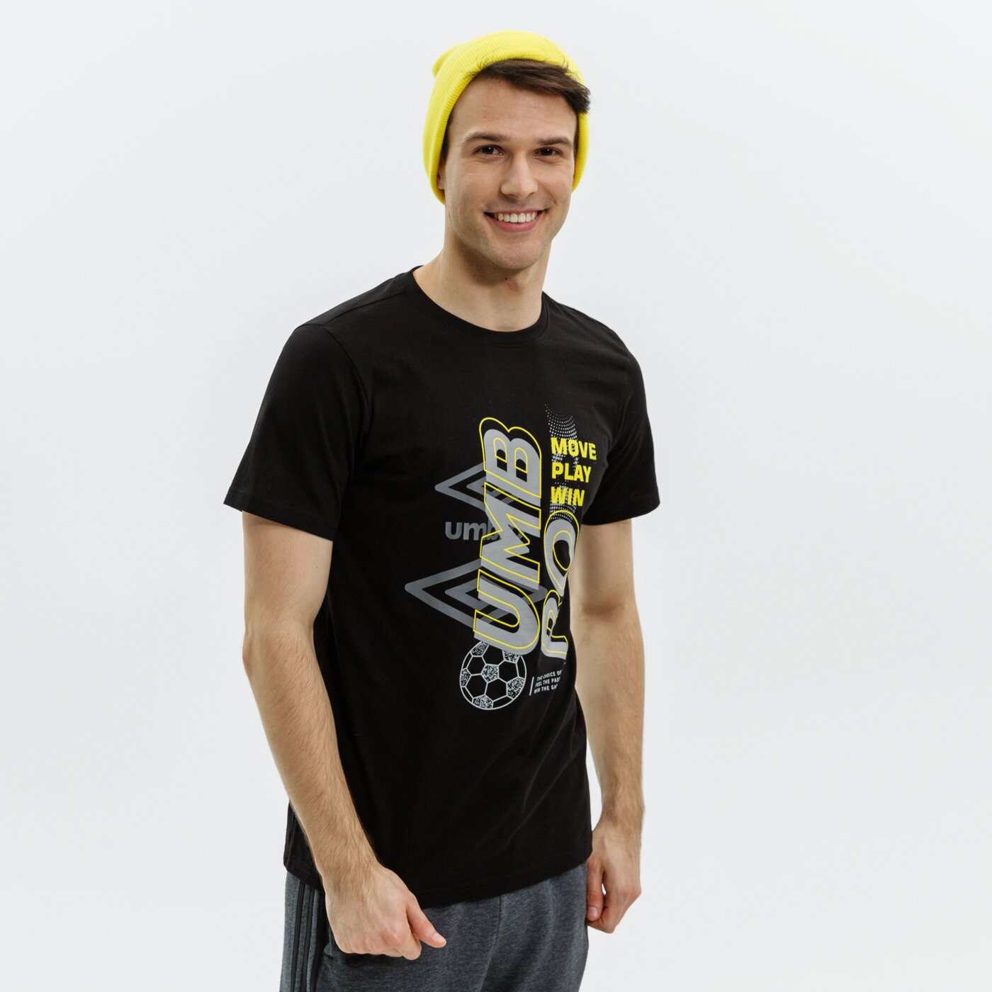 Koszulka męska UMBRO T-SHIRT ATADO ul321tsm15001 kolor czarny