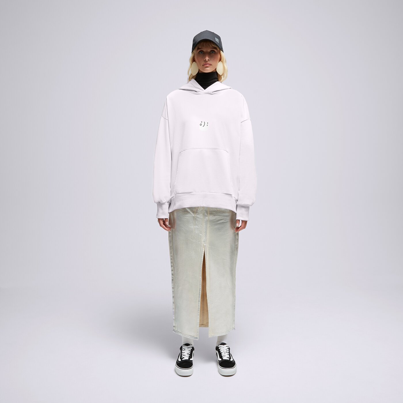 S.NOW JOB SIZEER HOODIE “I DECIDE” OFF WHITE si123blu50001 kolor beżowy