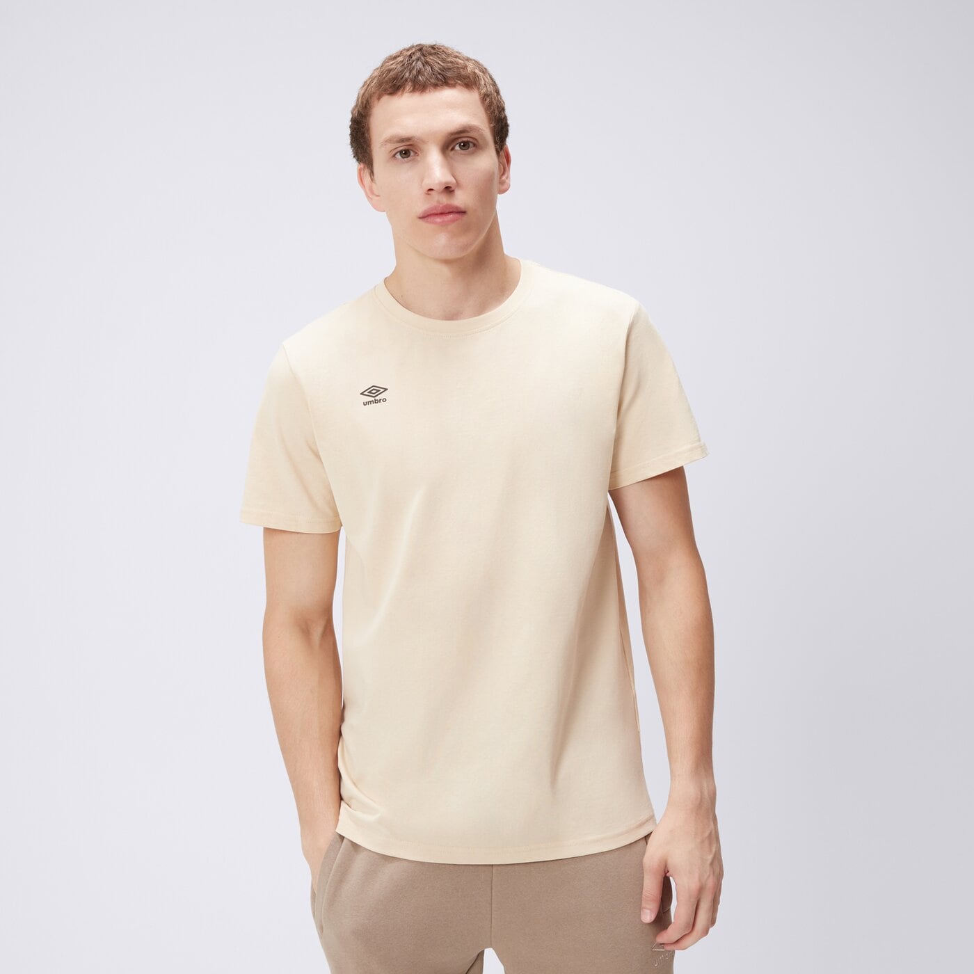 Koszulka męska UMBRO T-SHIRT UMBRO MARLON ul325tsm90004 kolor beżowy