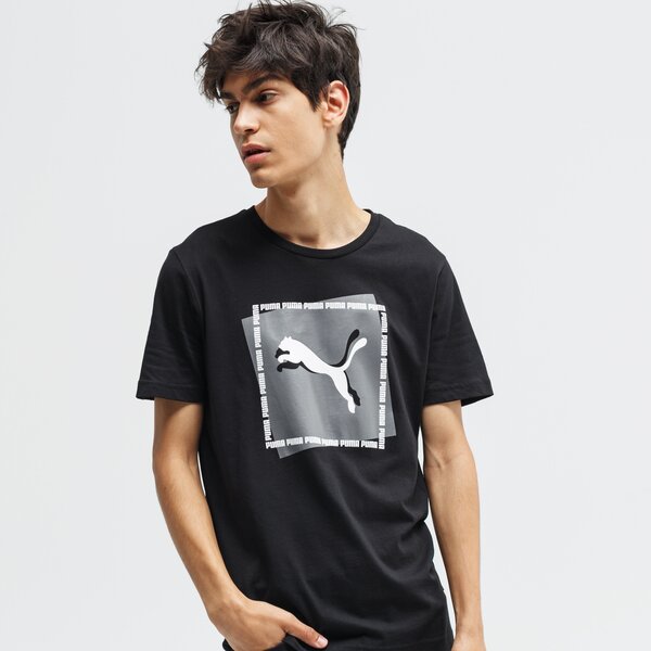 Koszulka męska PUMA T-SHIRT SS CAT BRAND GRAPHIC 58018601 kolor czarny