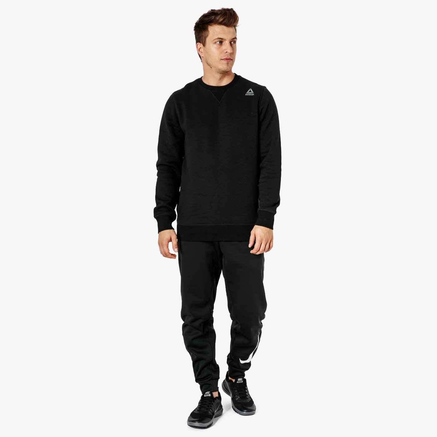 Bluza męska REEBOK BLUZA EL FLEECE CREW d94201 kolor czarny