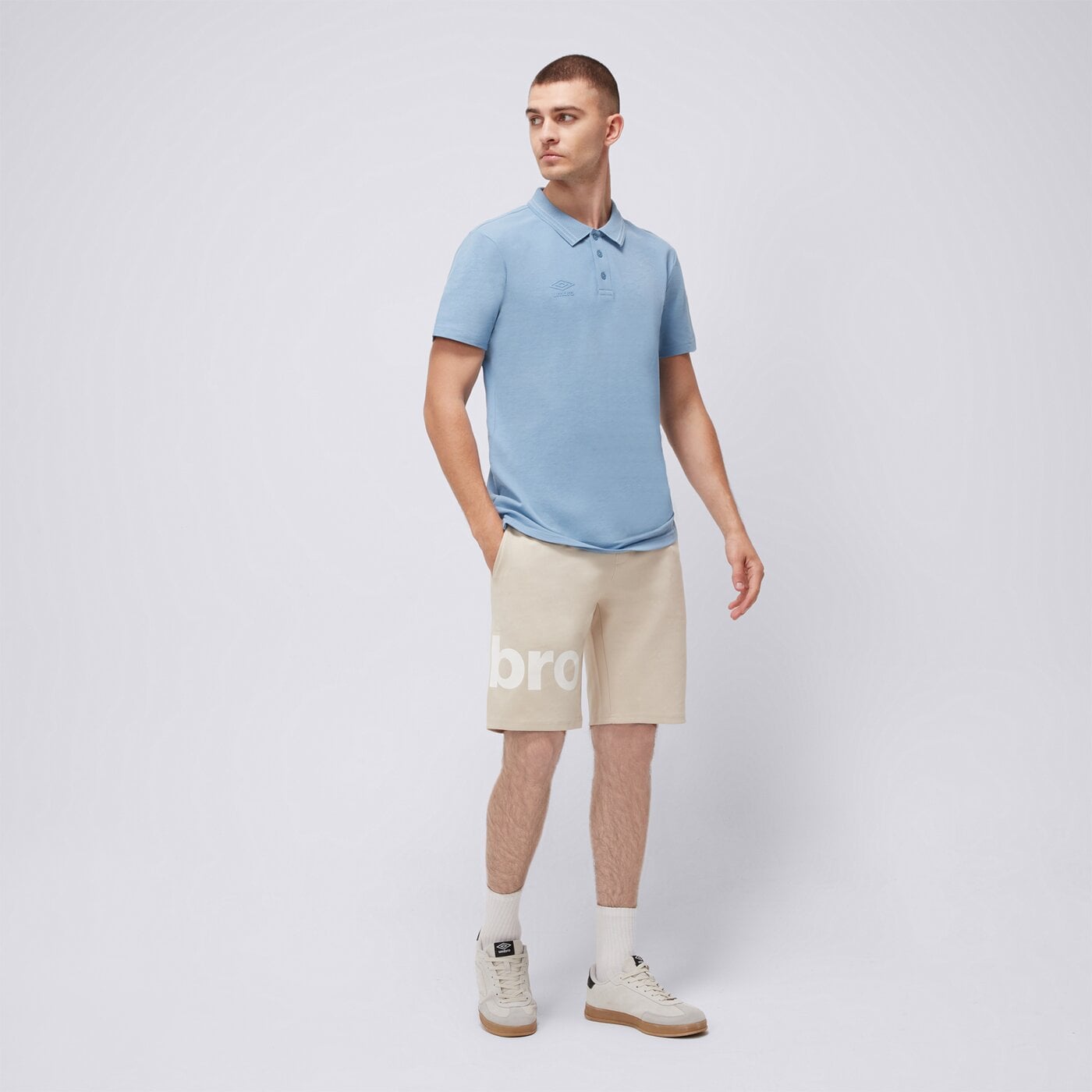 Koszulka polo męska UMBRO POLO ESS ul125pom90005 kolor niebieski