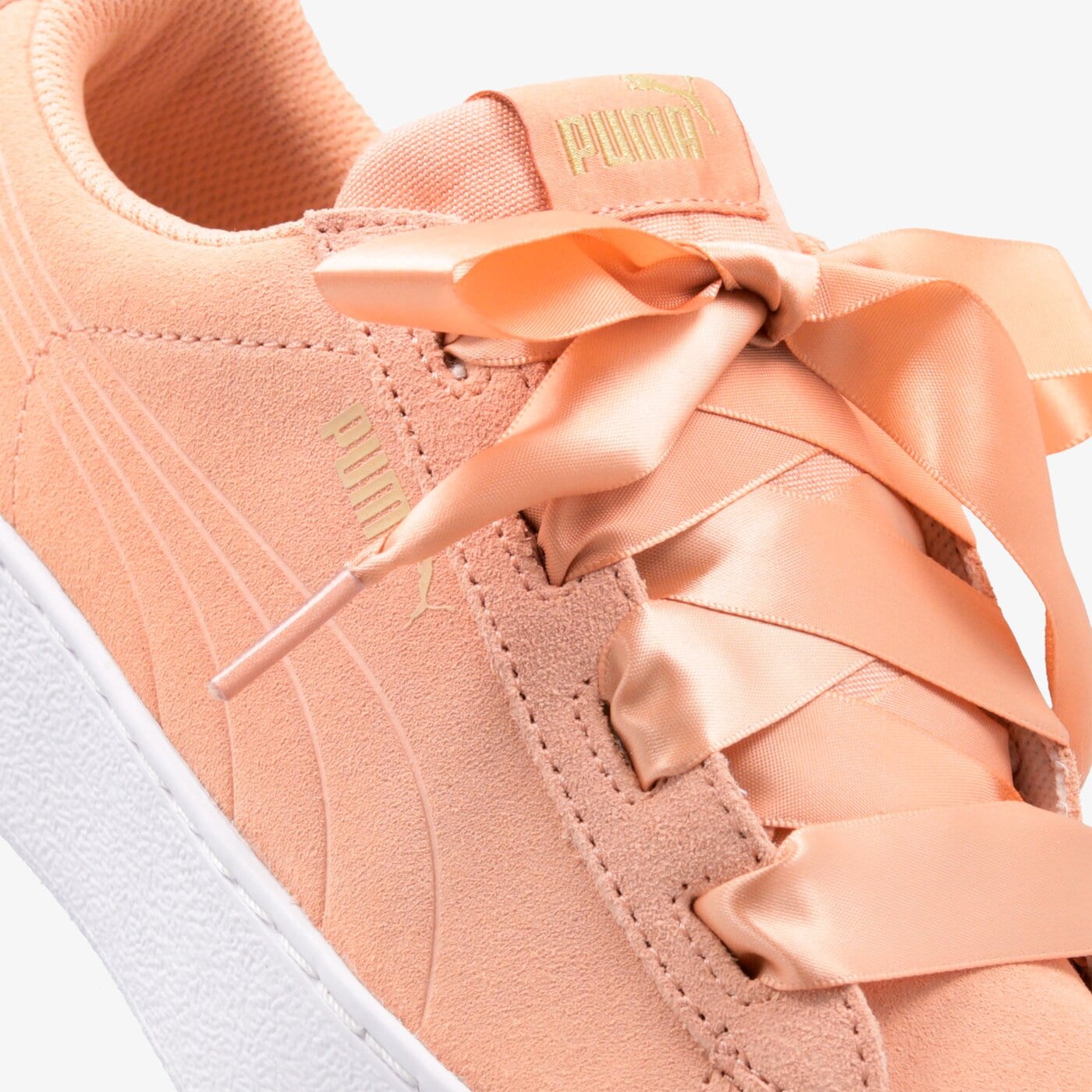 Buty dziecięce PUMA VIKKY PLATFORM RIBBON JR 36764202 kolor beżowy