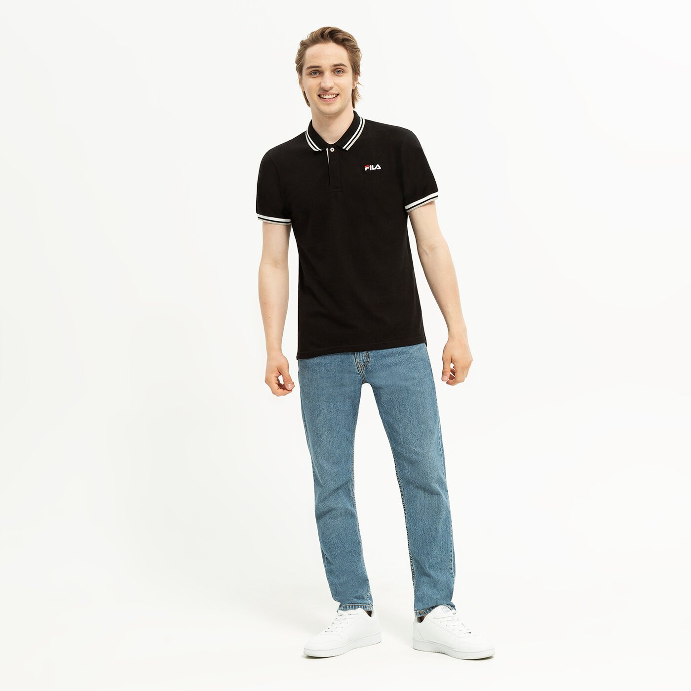 Koszulka polo męska FILA POLO PAZZO ss17spm041237 kolor czarny